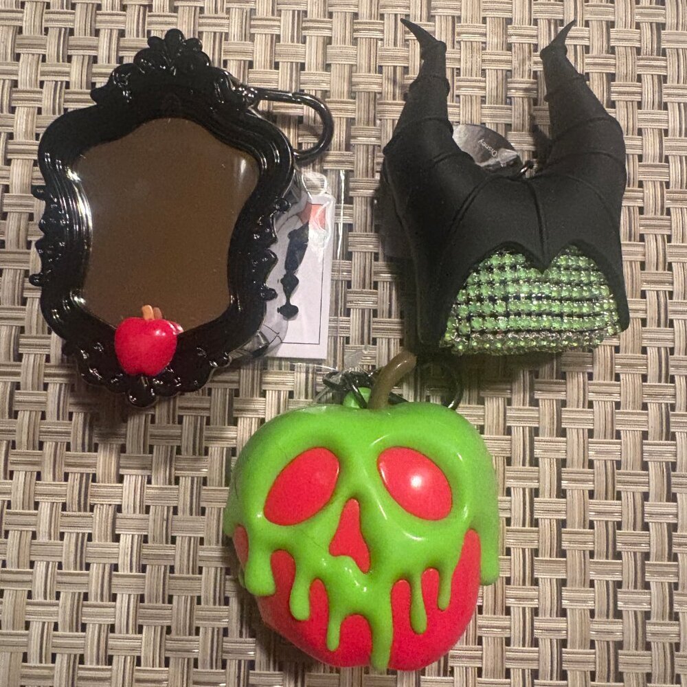 3 Bath & Body Works Pocket Bac HOLDERS MALEFICENT EVIL QUEEN Light-Up Glow Bling